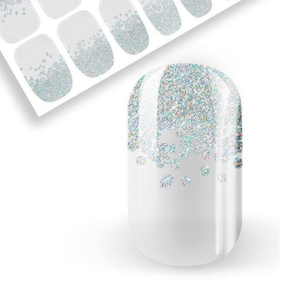 Colour Flash - Magician Dust, silver fading holographic glitter design
